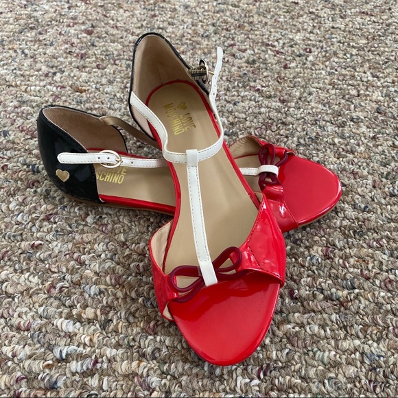 Love Moschino Women's Tri-Colored Flat Sandal - Picture 2 of 7